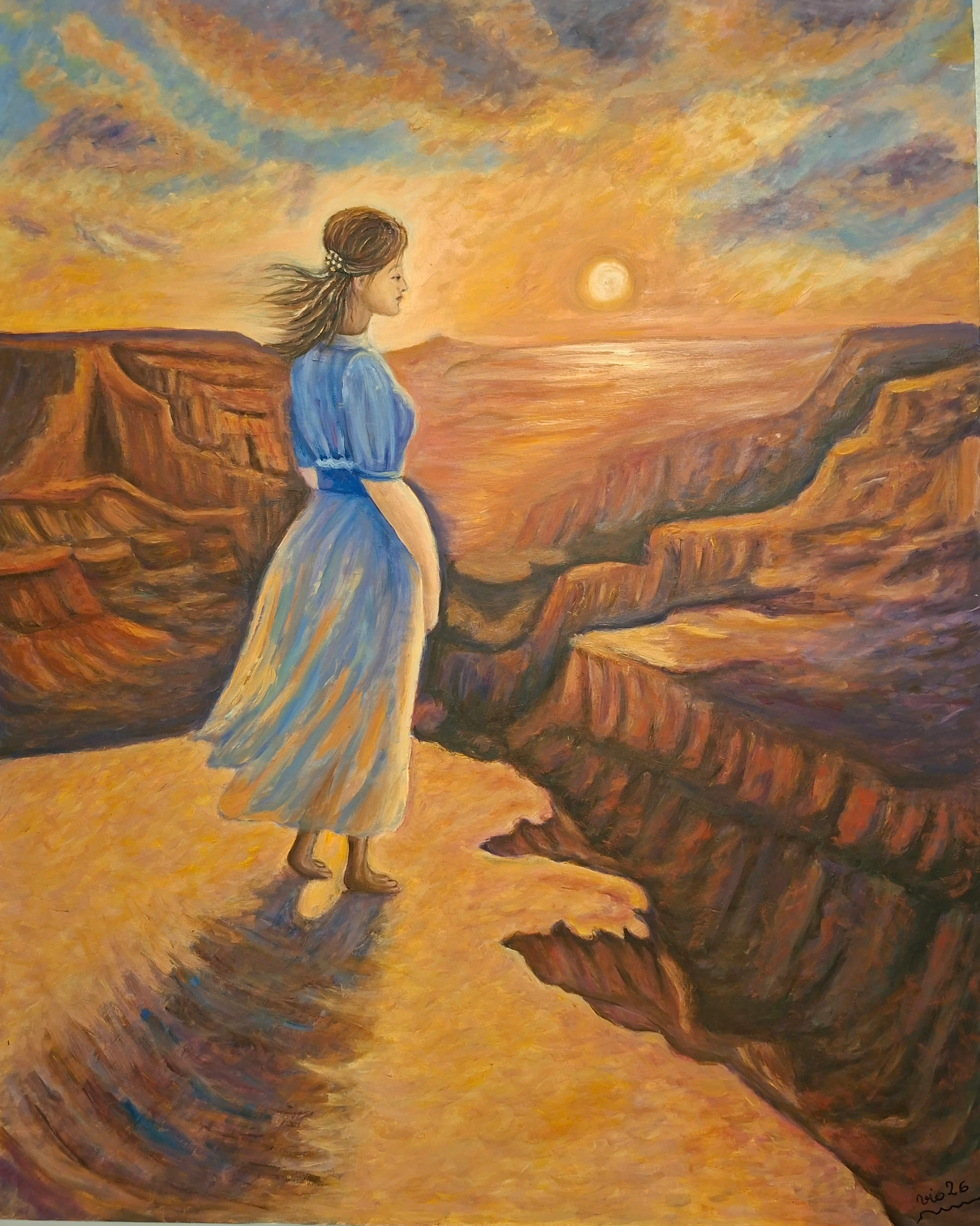 Girl in Canyon